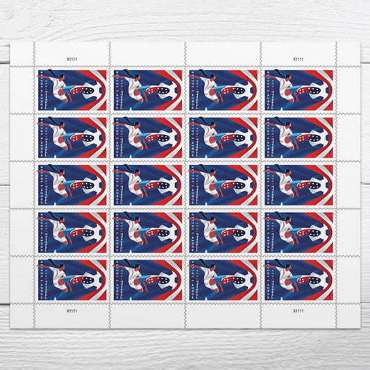 Women’s Soccer Stamps, Sheet of 100